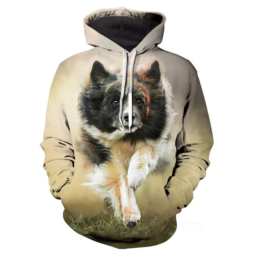 Spring and Autumn Foreign Trade Large Size New Creative Cat 3D Men's and Women's Casual Printing Loose Hooded