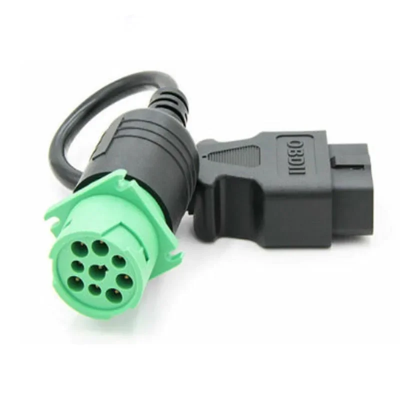 1Pcs 6 Pin J1708 or 9 Pin J1939 to 16 Pin OBD2 OBDII Adapter Cable Open Cable Heavy Duty Truck Car Accessories