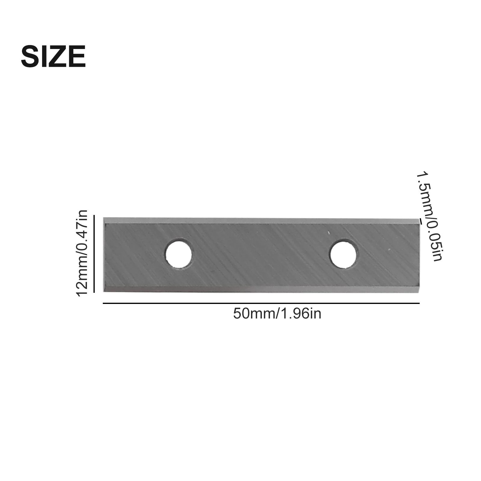 Carbide Insert for General Purpose Scraping Tools 50x12x1.5mm 35 Degree Cutting Edge Fits 50mm and 60mm Handles