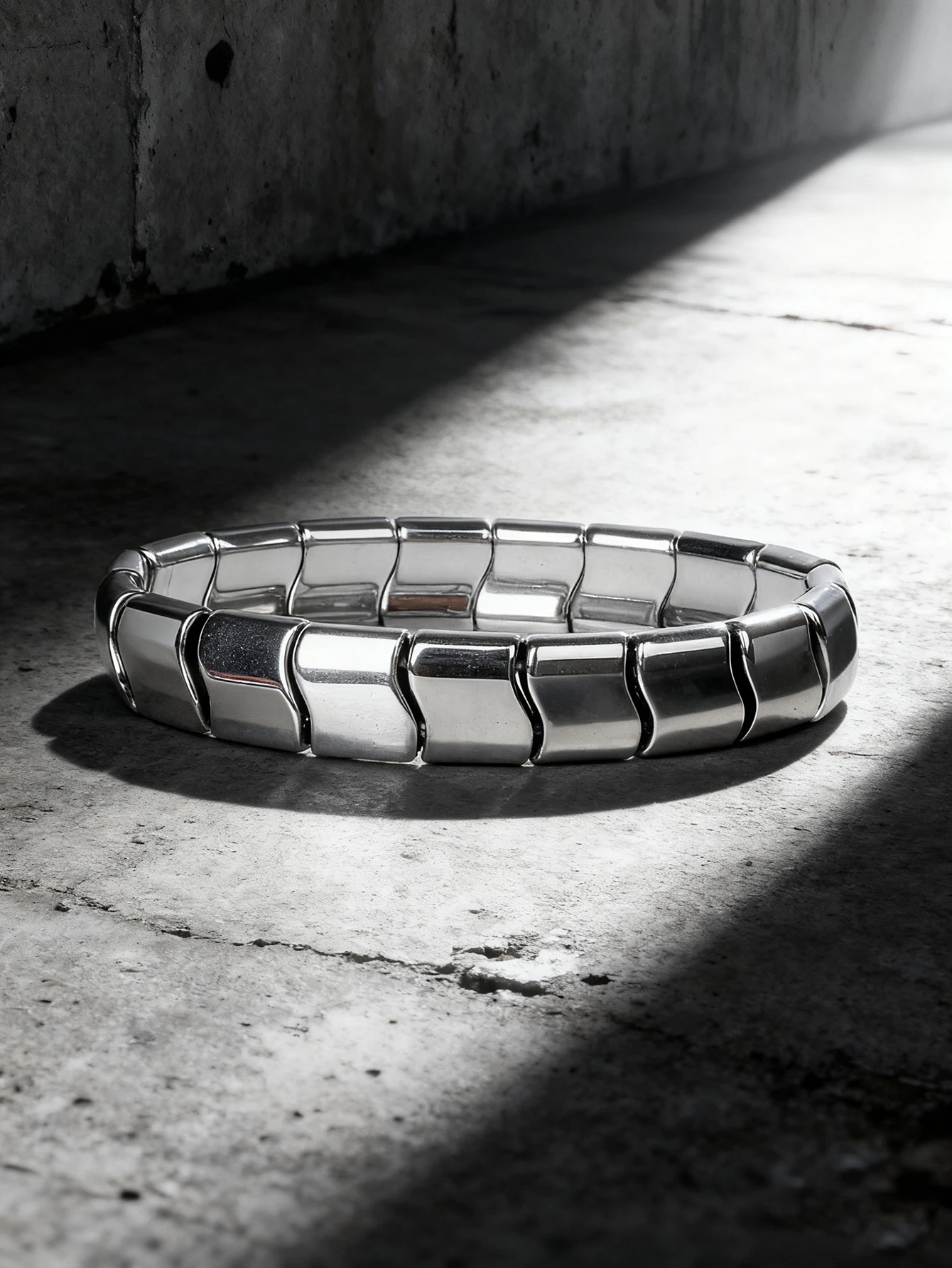 

Hematite Natural Stone Bracelet with Silver color Wave Bead for Energy Reiki Charm Protection Grounding Strength Healing Jewelry