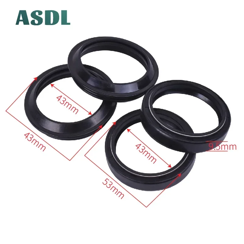 

43X53X9.5 Motorcycle Front Fork Oil Seal 43x53 Dust Cover Lip for KT/M 85 105 250 300 350 400 Duk/e 125 200 390 640 43 53 9.5