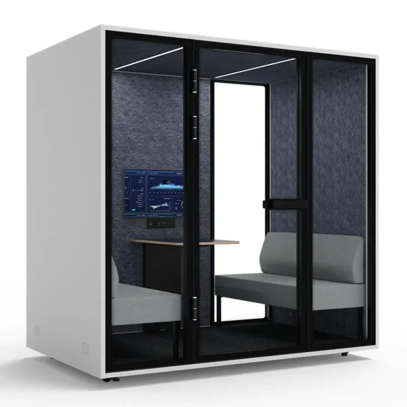 Hot Selling Silent Soundproof Conference Phone Booth Fully Enclosed Privacy Space with Air Purifier Ventilation System for