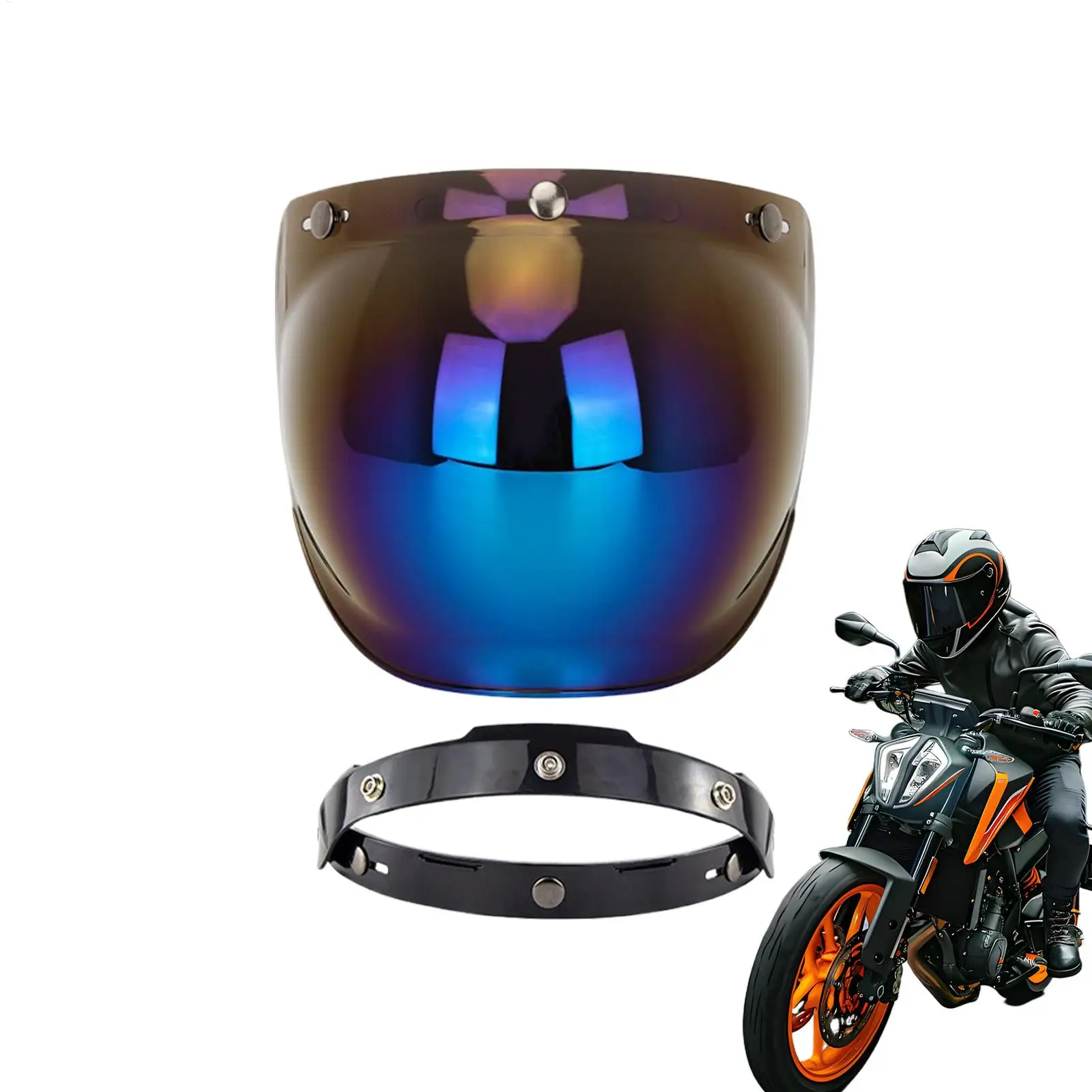 

Helmet Visor Face Visor Motorcycle Lens For Sunny Day Long Distance Touring Highway Riding Urban Commuting Rainy Weather