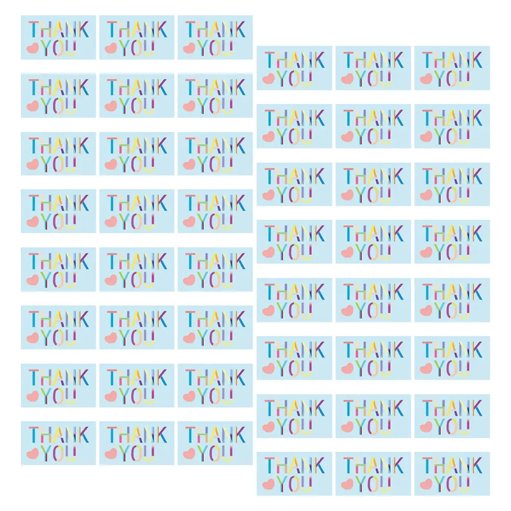 

300 Pcs Thank You Cards Mini Blank Labels for Packaging Business Gifts Smooth Edges Paper Elegant Design Vibrant Colors