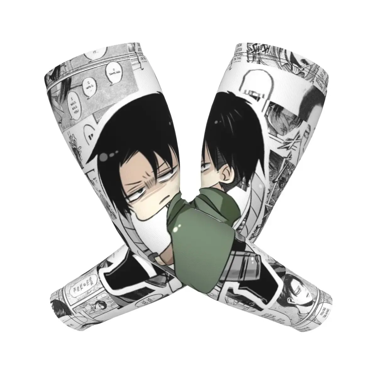 

Леви Акерман Атака Титанов Рукава Мужчины Женщины Солнце УФ-защита Татуировки Прикрытие Спорт Охлаждение Велоспорт