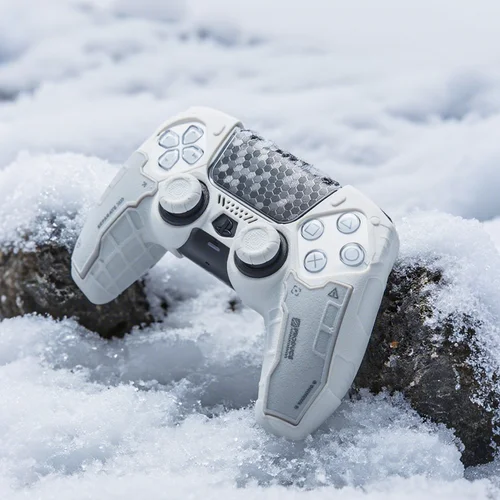 Mecha táctica, Protector suave de silicona mate, pegatina de piel para Sony Dualsense 5, funda para controlador de PS5, cubierta de tapa de agarre para pulgar