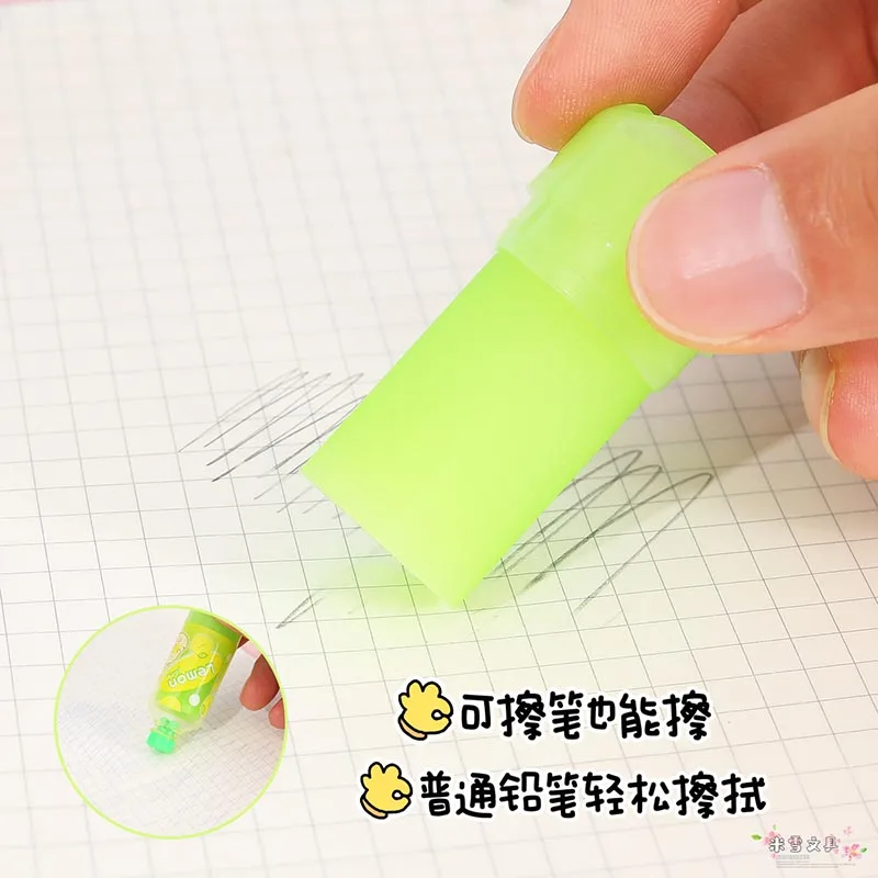 Imagem -05 - Cute Fruit Pencil Erasers For Kids Escrevendo e Desenhando Borrachas de Borracha Presentes Papelaria Material Escolar Sumikko Gurashi Eraser Peças Lote