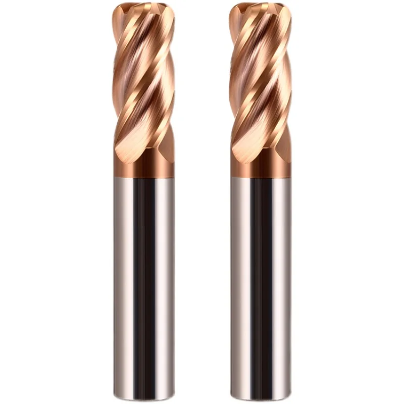 HRC55 HRC60 HR65 fraise en bout à rayon d'angle R0.2 R0.3 R0.5 R1.0 R1.5 R2.0 R3 4 cannelures CNC rayon routeur peu R nez fraise