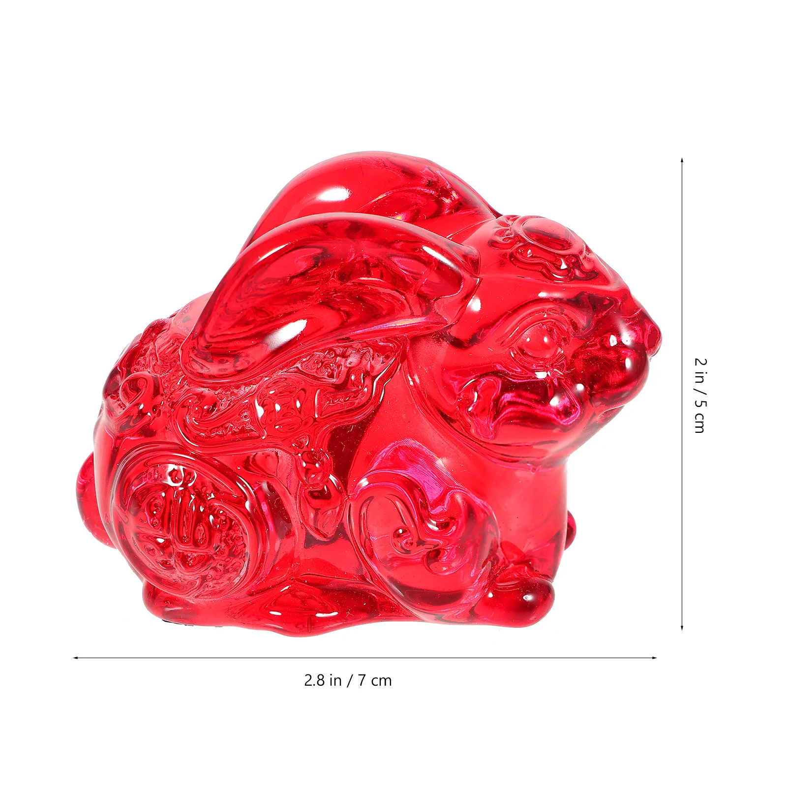 

Crystal Clear Rabbit Zodiac Ornament Small Size Bunny Desktop Decoration Cartoon Animal Craft Miniature Crystal Bunny Statue