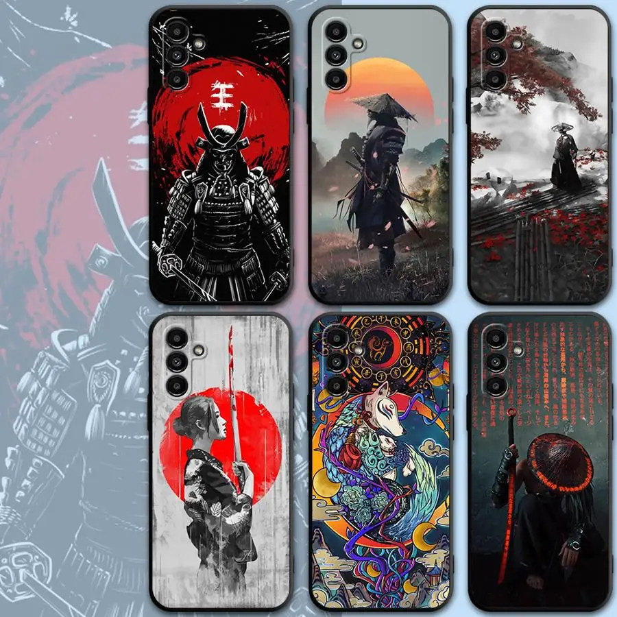 Phone Case for Motorola Moto Eage 30 Lite 20 40 Pro G9 Power G9 Play One Funsion Plus Japanese Samurai Black Soft Cover Capa