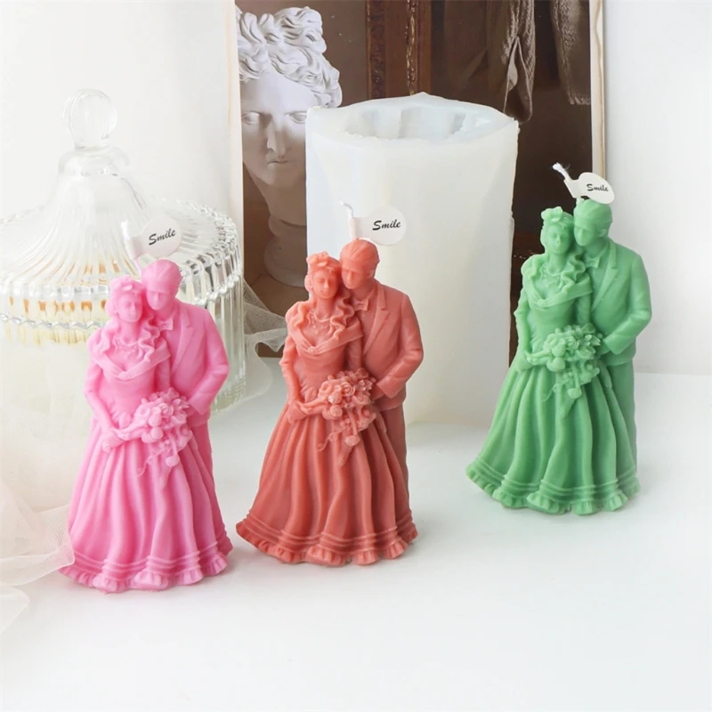 Groom and Bride Beautiful Ornaments Molds Silicone Mold for Craft N2UE