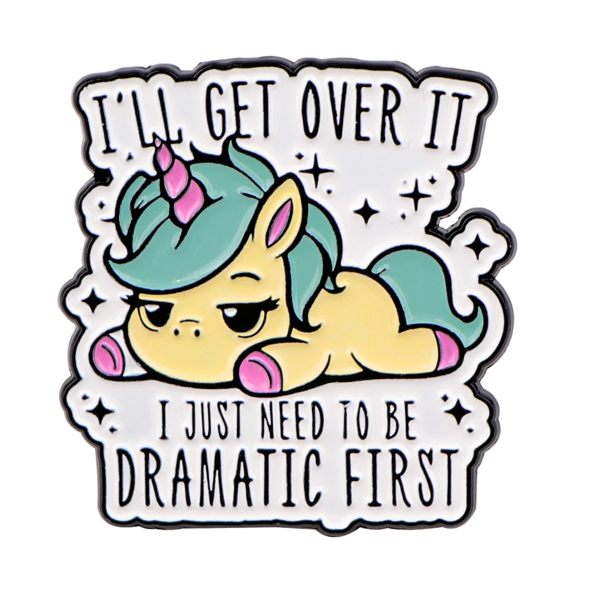 Horse 'I'll Get Over It' Enamel Pin Badge product image