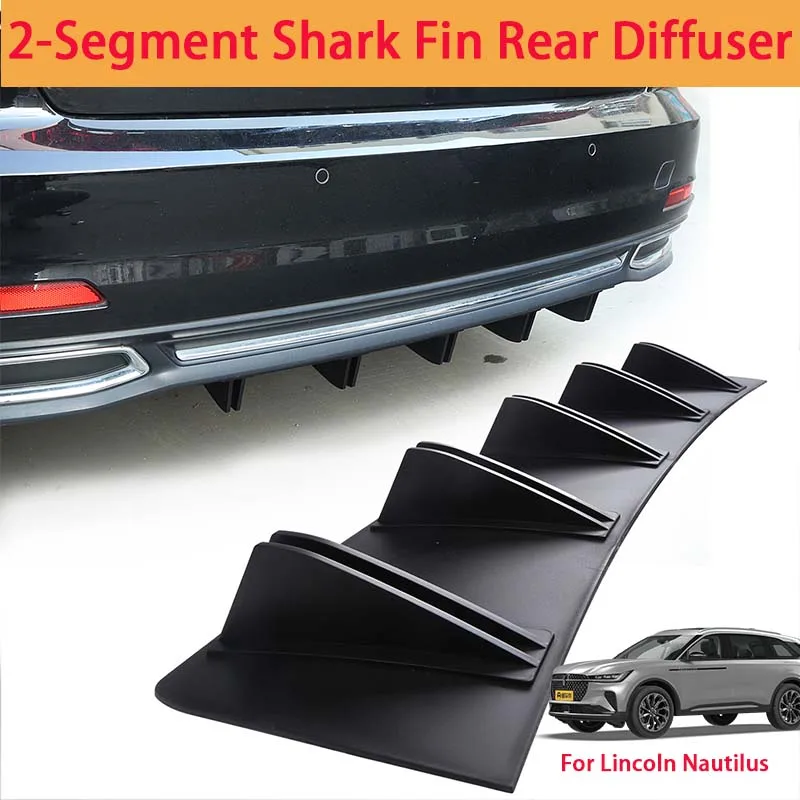For Lincoln Nautilus Shark Fin Rear Diffuser Split Chassis Spoiler Auto Aerodynamic Parts Aerodynamic Modification