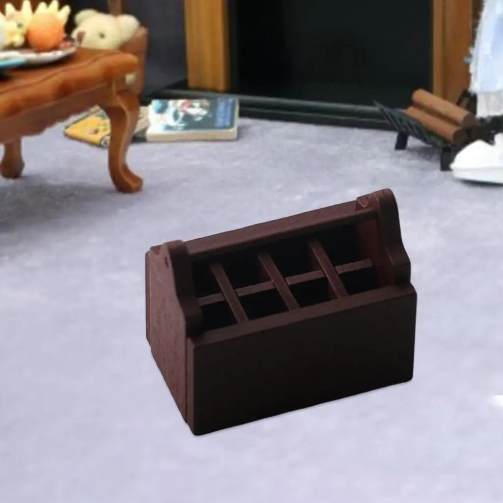 2xHandmade Wood Toolbox Crate for 1:12 Dollhouse & 1:6 Doll Life Scene Decor