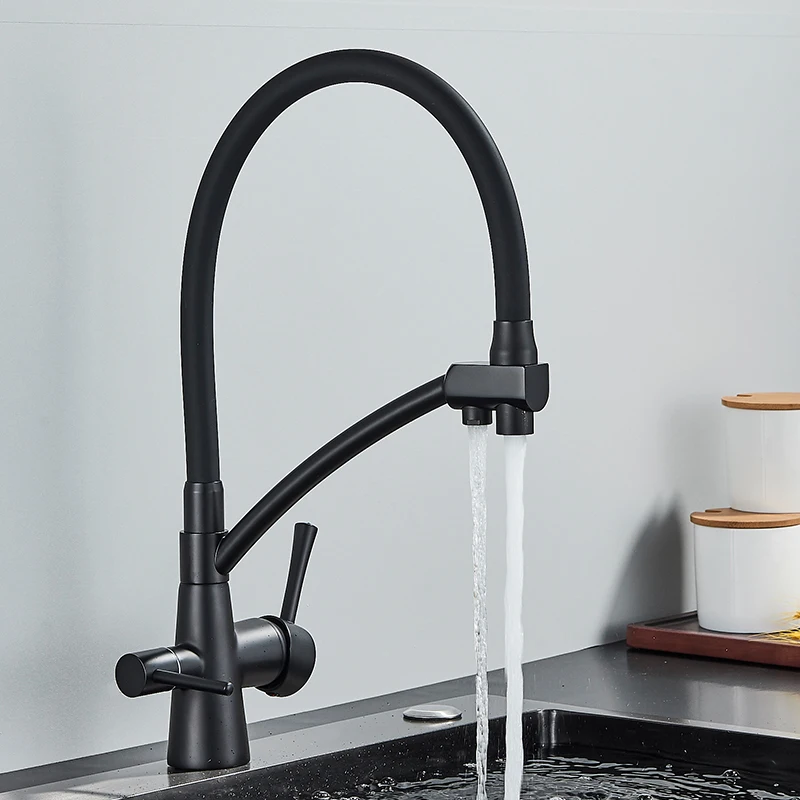Filtered Kitchen Faucets Purification  Tap 360 Rotate Water Filter  For  Three Ways   