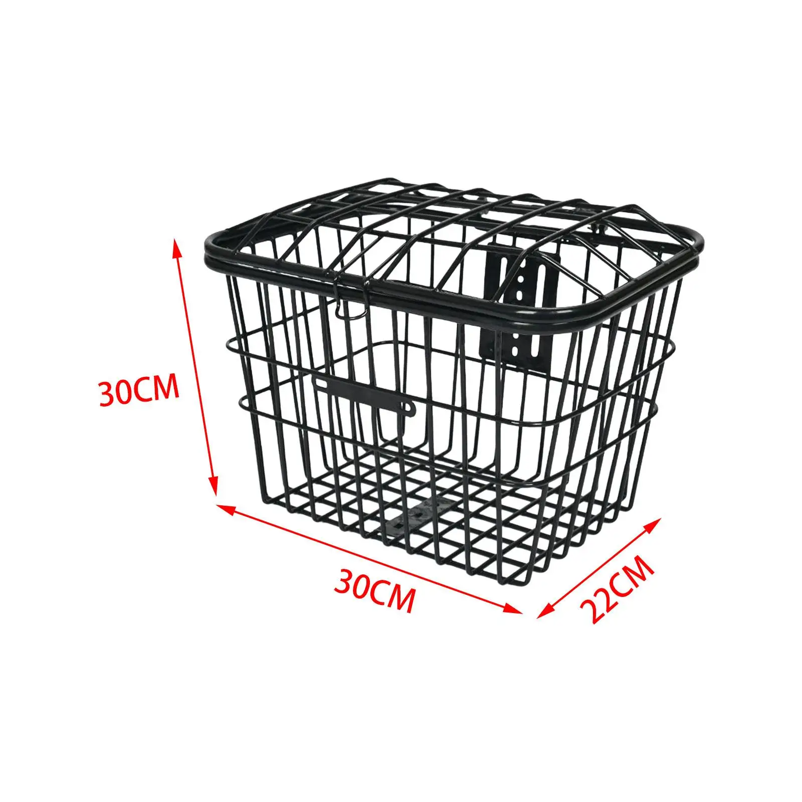 Cesta de armazenamento de bicicleta fio de metal com tampa preta para bicicletas adultas mulheres homens