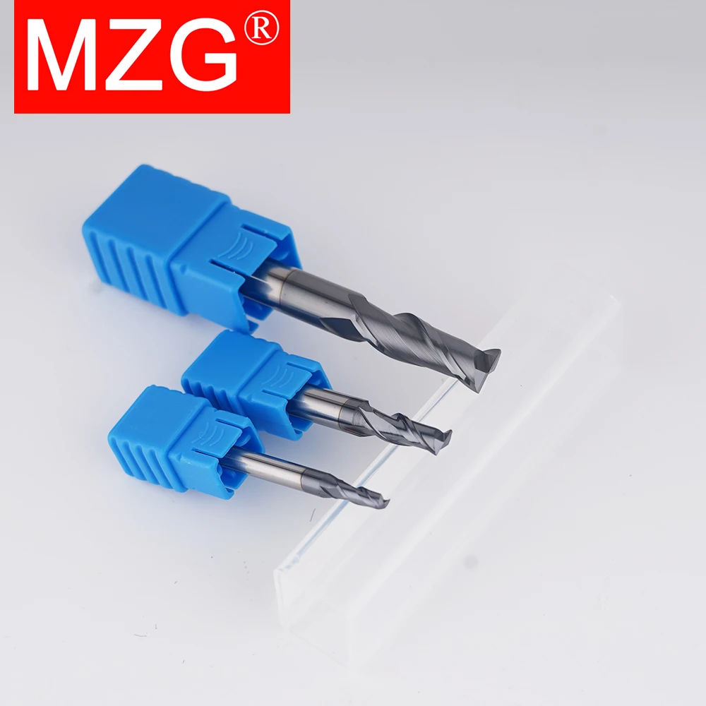 MZG 2 Flute HRC45 Carbide End Mill 1 2 4 5 6 8 10 12mm Milling Cutter Alloy Coating Tungsten Steel Cutting Tool CNC  Endmills