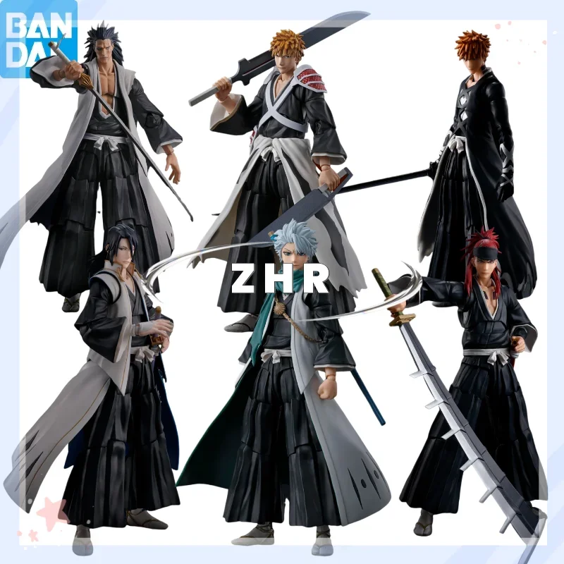 In Stock BANDAI S.H.Figuarts SHF Bleach Ichigo Kenpachi Byakuya Toshiro Renji Animation Model Action Figure Toy Collection Gift