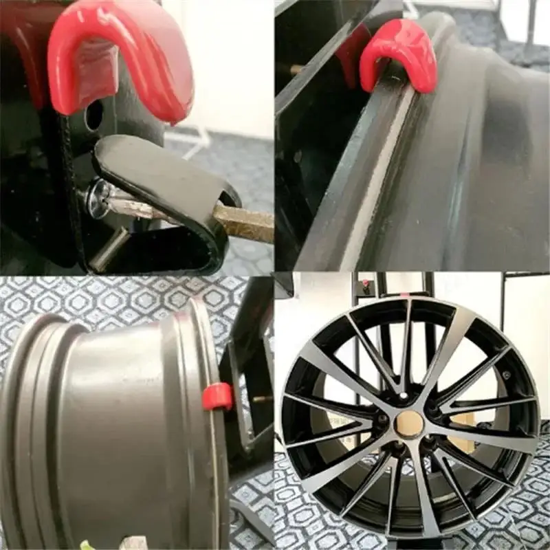 New 10Pcs Car Wheel Fixed Plastic Wall Display Tire Reinforcement Tool Metal Frame Hook Decorative