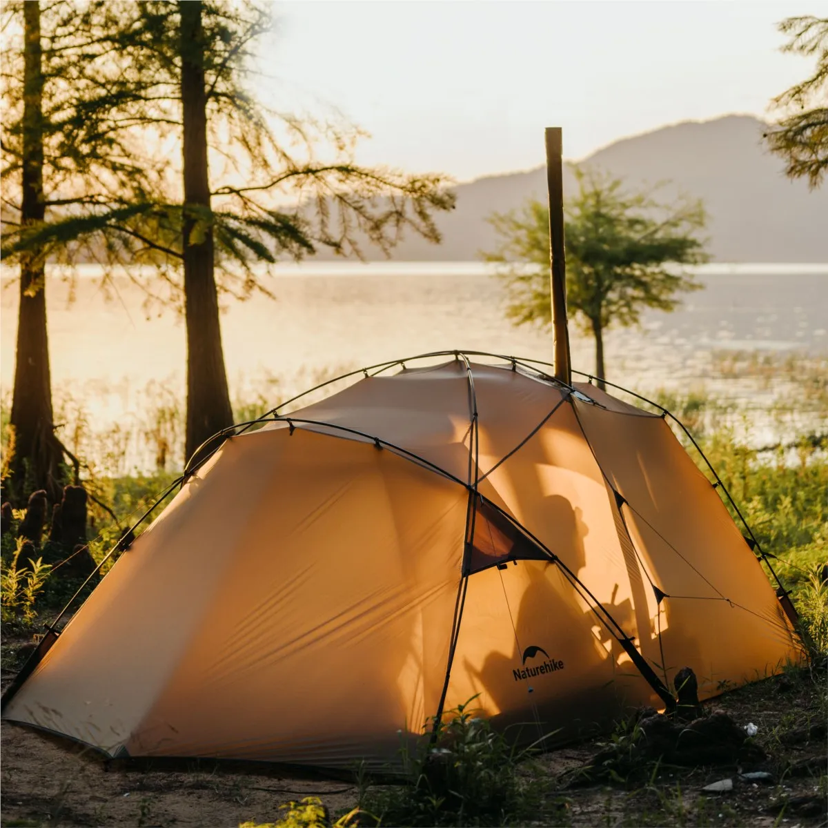 Naturehike Massif Solo Leichtgewichts-Trekkingzelt 4 Jahreszeiten 1-2 Personen Wandern Doppelschicht 15D Silikon-Nylon Camping-Rucksackzelt