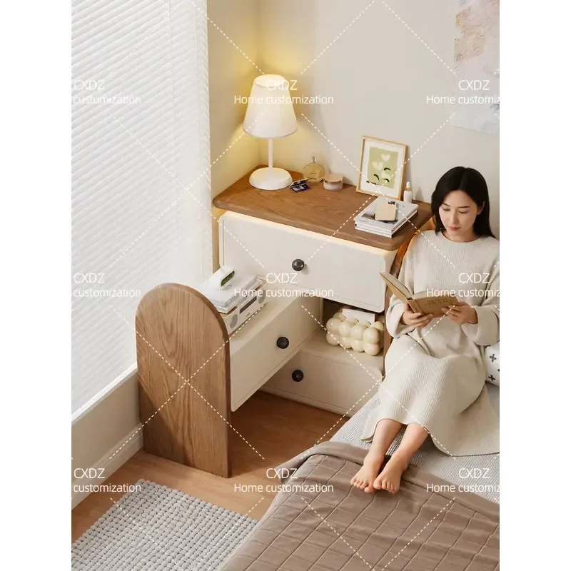 Modern Bucket Style Bedside Table Niche Design Artistic Nightstand for Bedroom 2026 Trending Home Furniture Storage Cabinet
