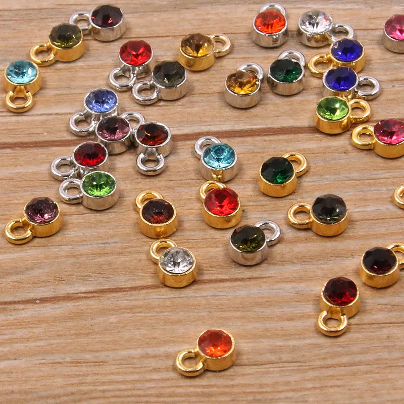 Image 3: Breloques en cristal colorées, 6x9mm, 16 couleurs, strass Cz, pierre d'anniversaire, breloque et pendentif pour la fabrication de bijoux d'anniversaire, vente en gros, 20 pièces