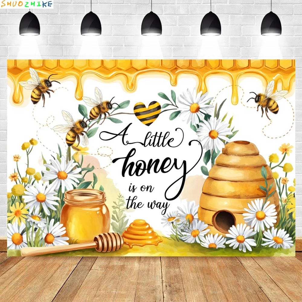 الحلو عسل النحل خلفية الوليد استحمام الطفل الاطفال حفلة عيد ميلاد صورة مخصصة التصوير خلفية ديكور راية استوديو الصور
