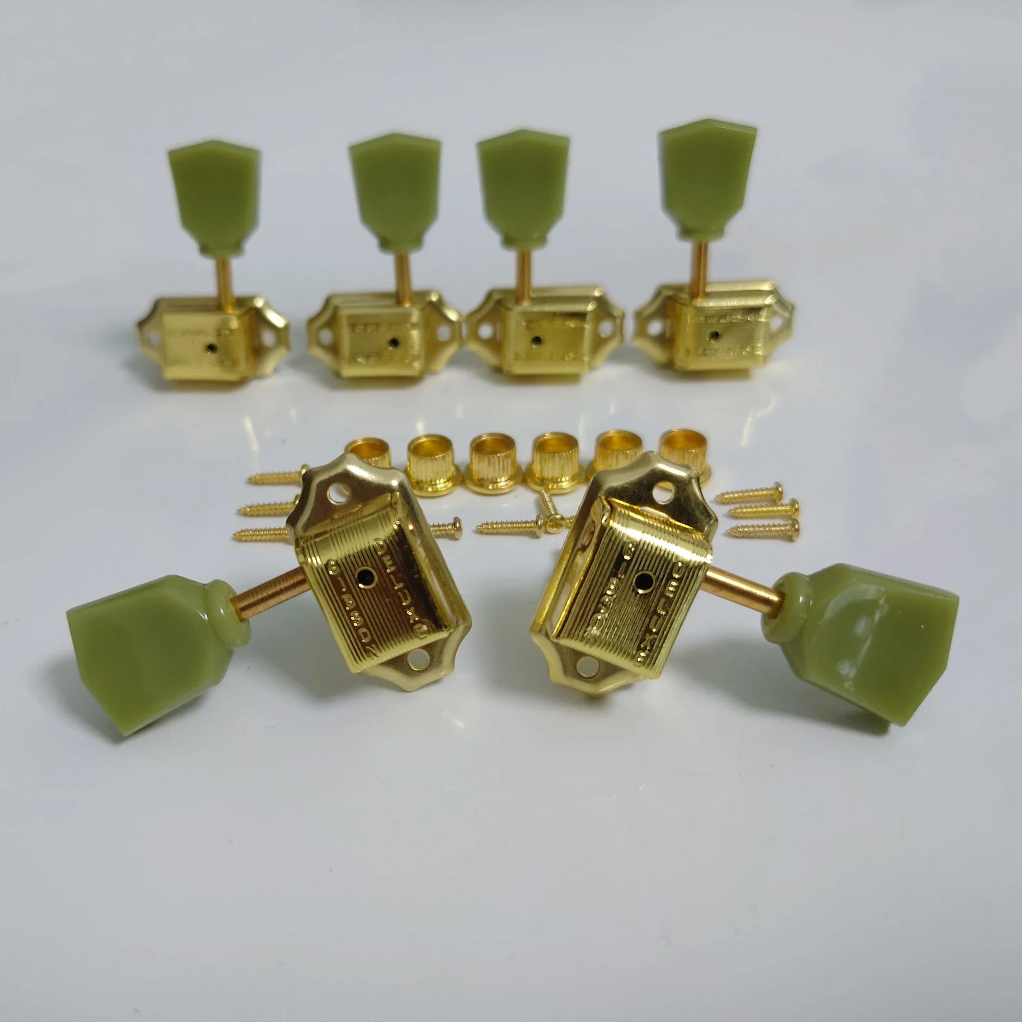 Deluxe Vintage Guitar Machine Heads Tuners Tuning Pegs 3L + 3R Gold Chrome  Guitar Part for 6 String Electric guitars Replacemen