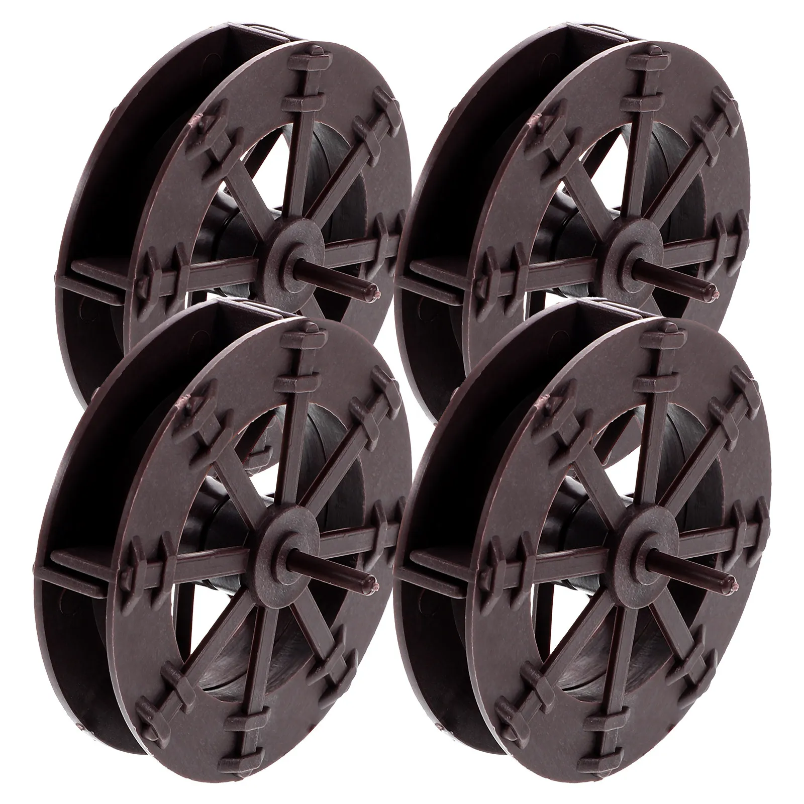 4Pcs Water Wheel Spinning Miniature Plastic Simulation Outdoor Indoor Garden Fountain Decoration Fish Tank Zen Desk Accessory
