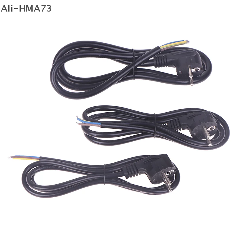 

1Pcs 16A European Standard Bare Tail Semi-finished Cord 3Pin 0.75/0.5/1.0/1.5/2.5 Copper Power Wire 1.5/1.8M EU Plug Power Cable