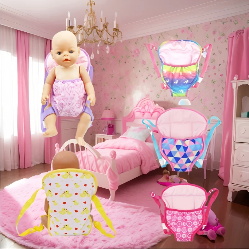 

2025 Новый кукольный рюкзак, мини-сумка для переноски, детский аксессуар, костюм, подходит для 18-дюймовых кукол, подарок на день рождения американской девушки, сумка для куклы BJD