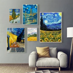 Divertente Van Gogh Art pittura a olio Anime poster Sticky Whitepaper Sticker DIY Room Bar Cafe Kawaii Room Decor