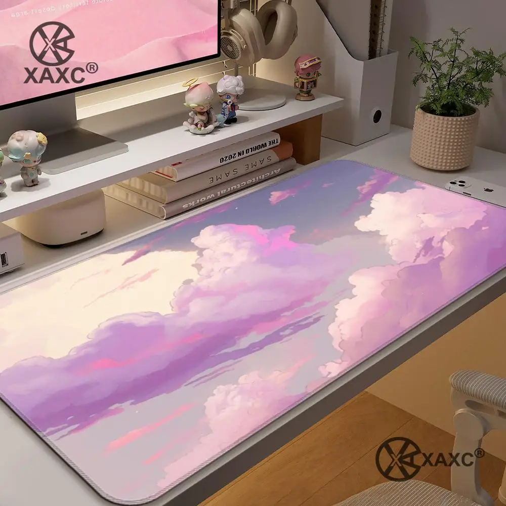 

Beautiful clouds and starry sky Mouse Pad large keyboard mouse desk pad non-slip rubber gaming mouse pad laptop mouse carpet