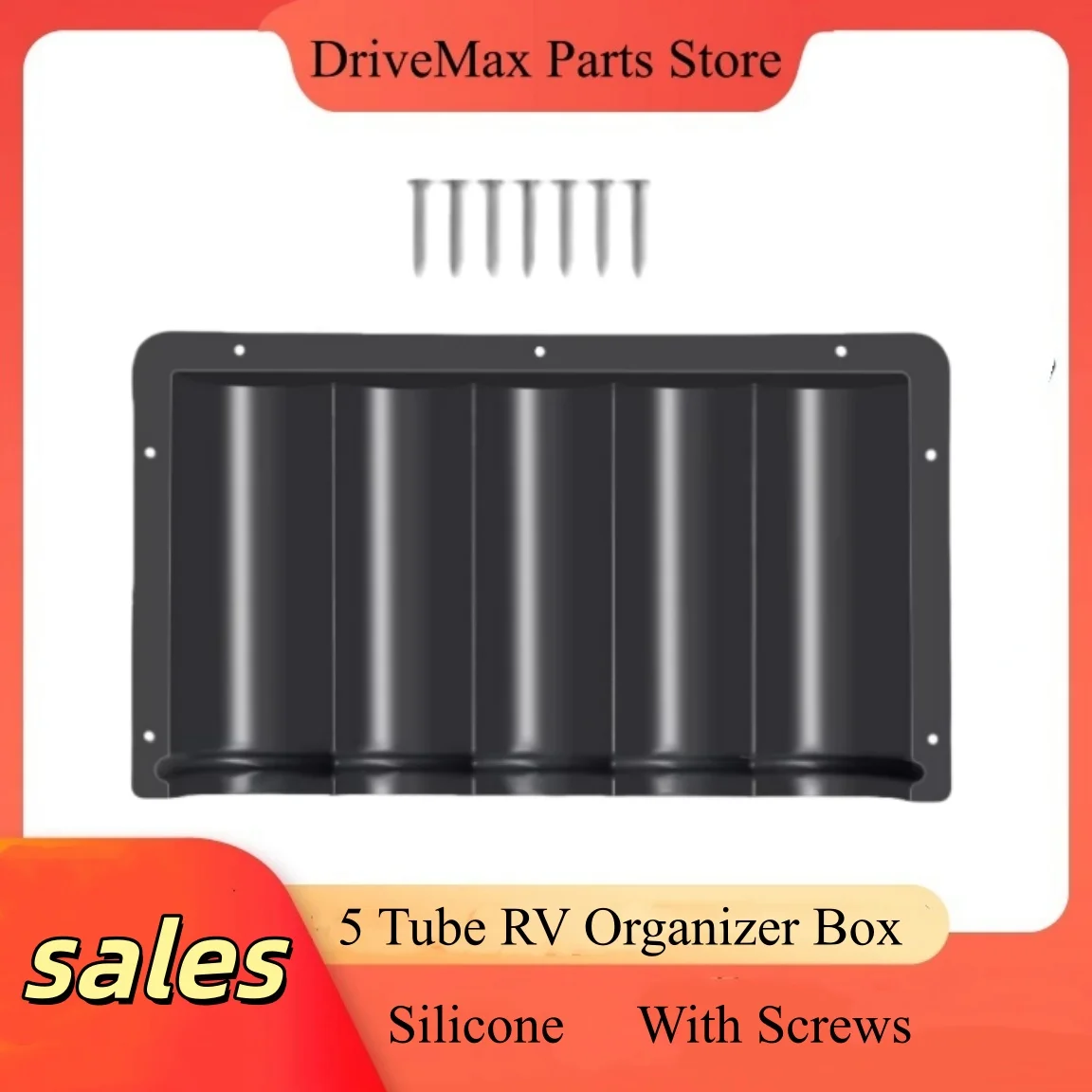 

5-трубный автомобильный дверной держатель, ящик для хранения для фургона, мастерской, гаражный органайзер с винтами, силиконовый герметик, клейкие трубки для герметика