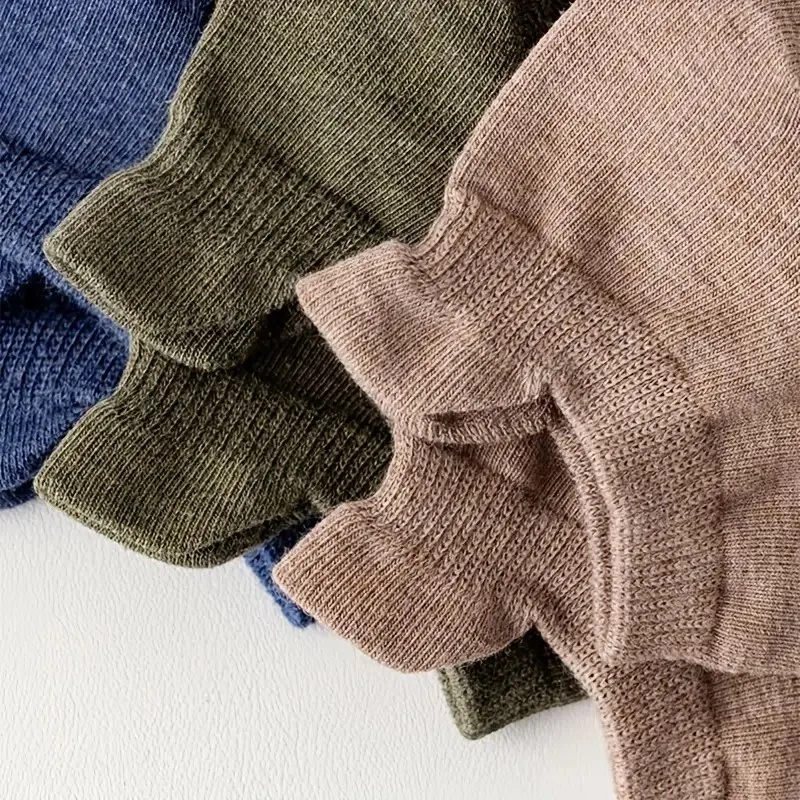 10 Pasang Kaus Kaki Katun Pergelangan Kaki Warna Polos Pria Anti Selip Kaus Kaki Kasual Sejuk Menyerap Keringat Lembut Nyaman Tahan Aus