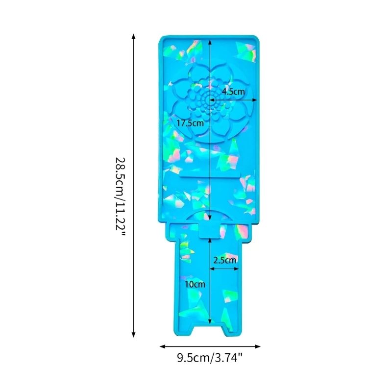 Stampo porta telefono in silicone Supporto per telefono olografico Stampi epossidici Arcobaleno Luce D5QB