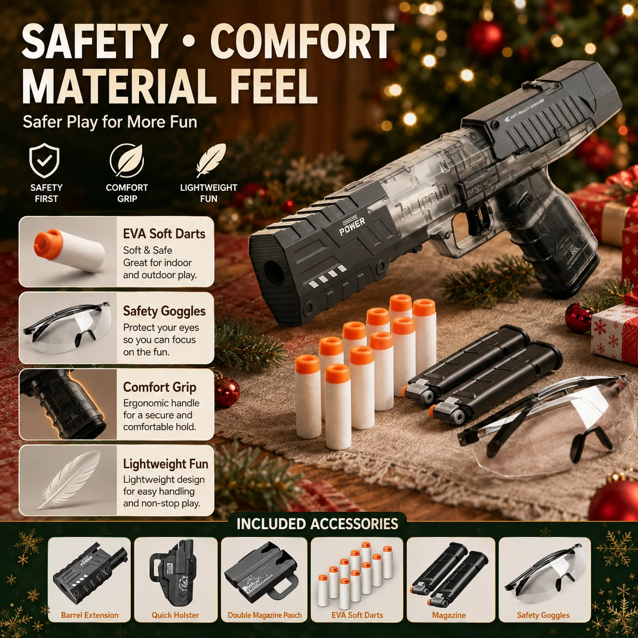 Pistol Mainan Gan Lp-55 32cm,  - Foam Dart Gun ulasan dan harga