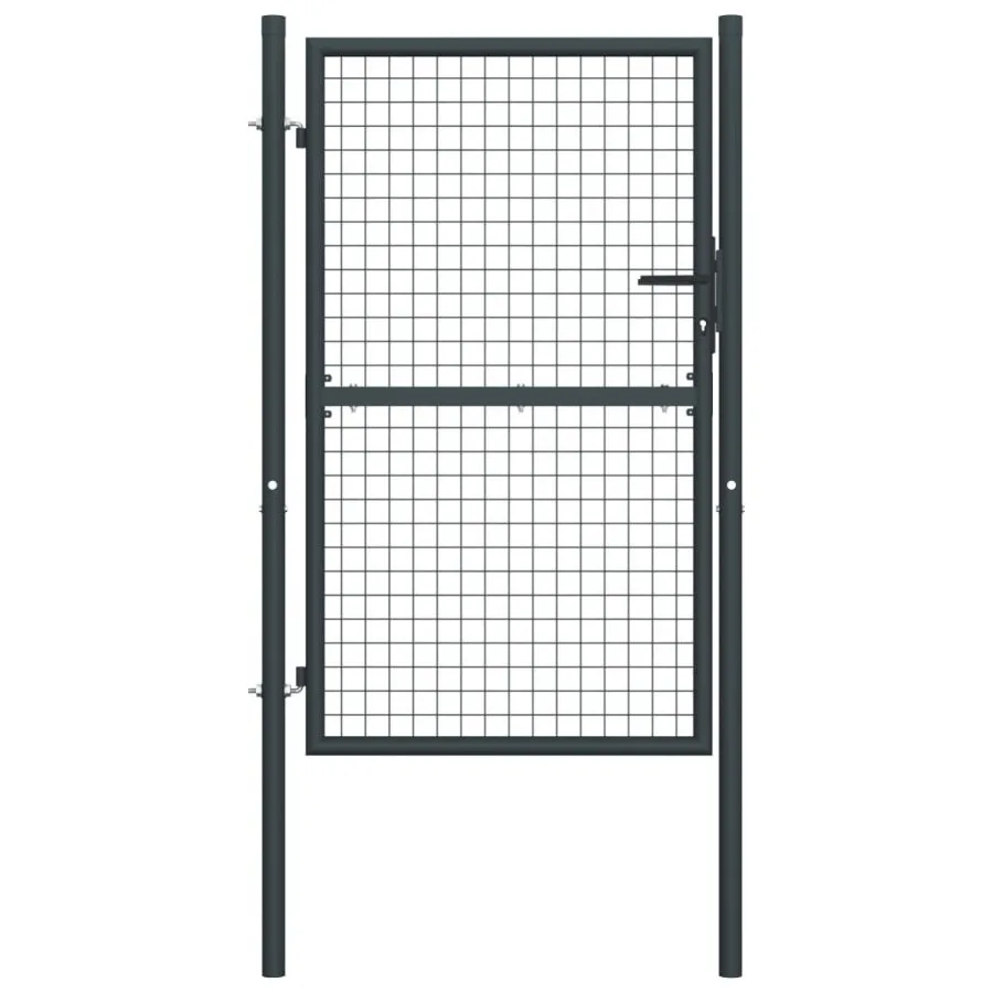 

Mesh Garden Gate Galvanized Steel 39.4x78.7 Gray