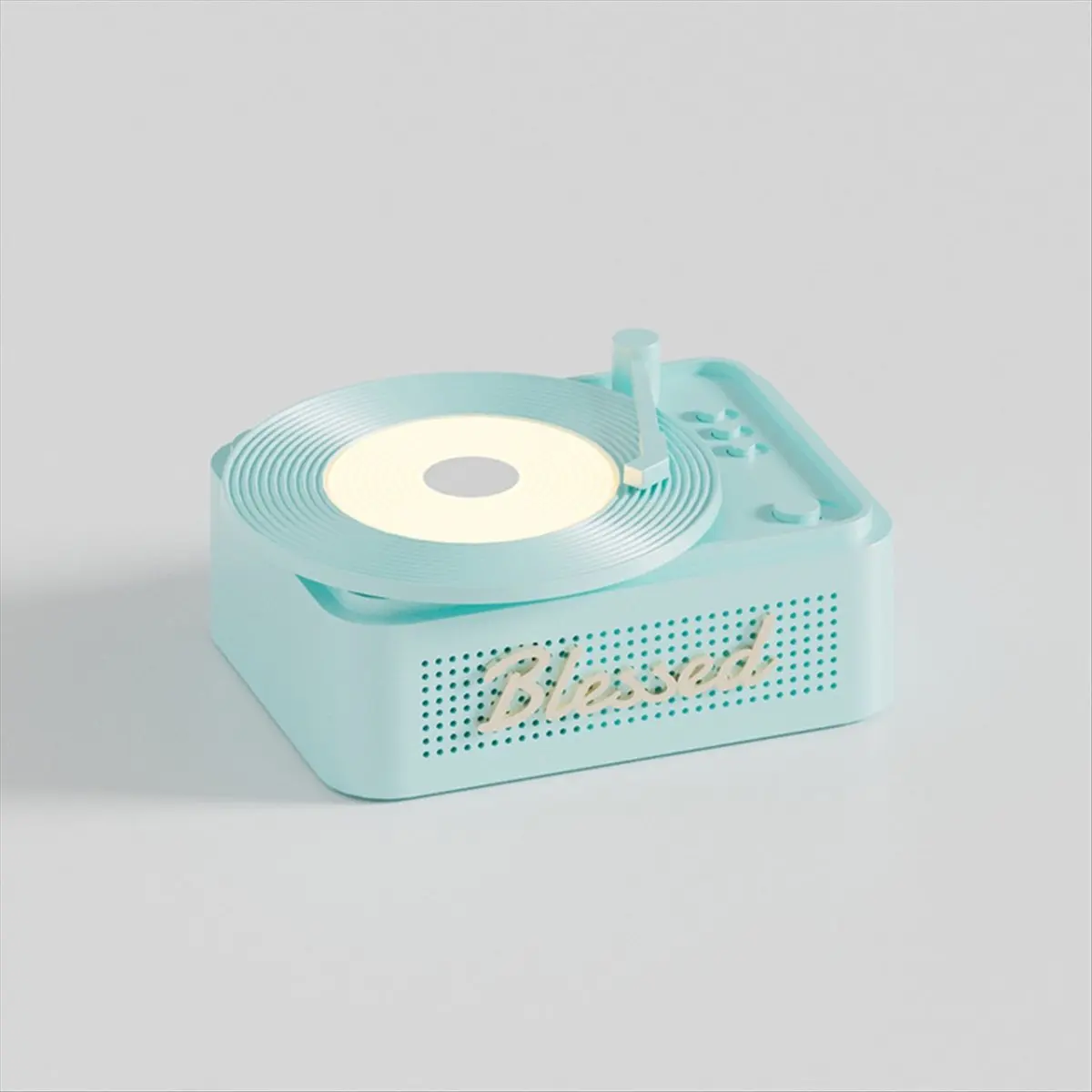 

Retro Vinyl Wireless Bluetooth Speaker Alarms Clock Small Record Player Portable High-Quality Audio Home Smart Stereo C