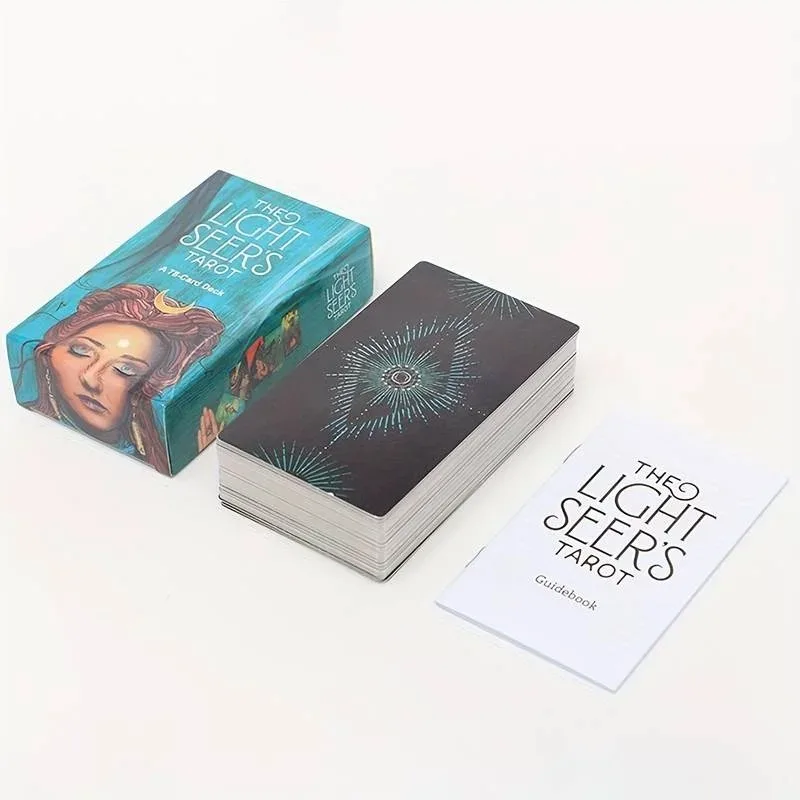 1 Box The Light Seer\'s Tarot Cards, 78-Card Full Color Tarot Set for Tarot Reading, Fortune Telling, Divination Board Game Cards