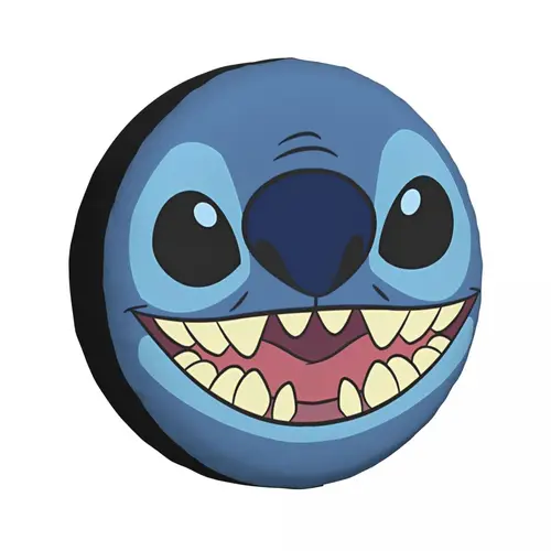 Cubierta de neumático de repuesto de dibujos animados Kawaii Stitch, cubierta de rueda de coche, impermeable, Universal, apto para remolque, RV, SUV