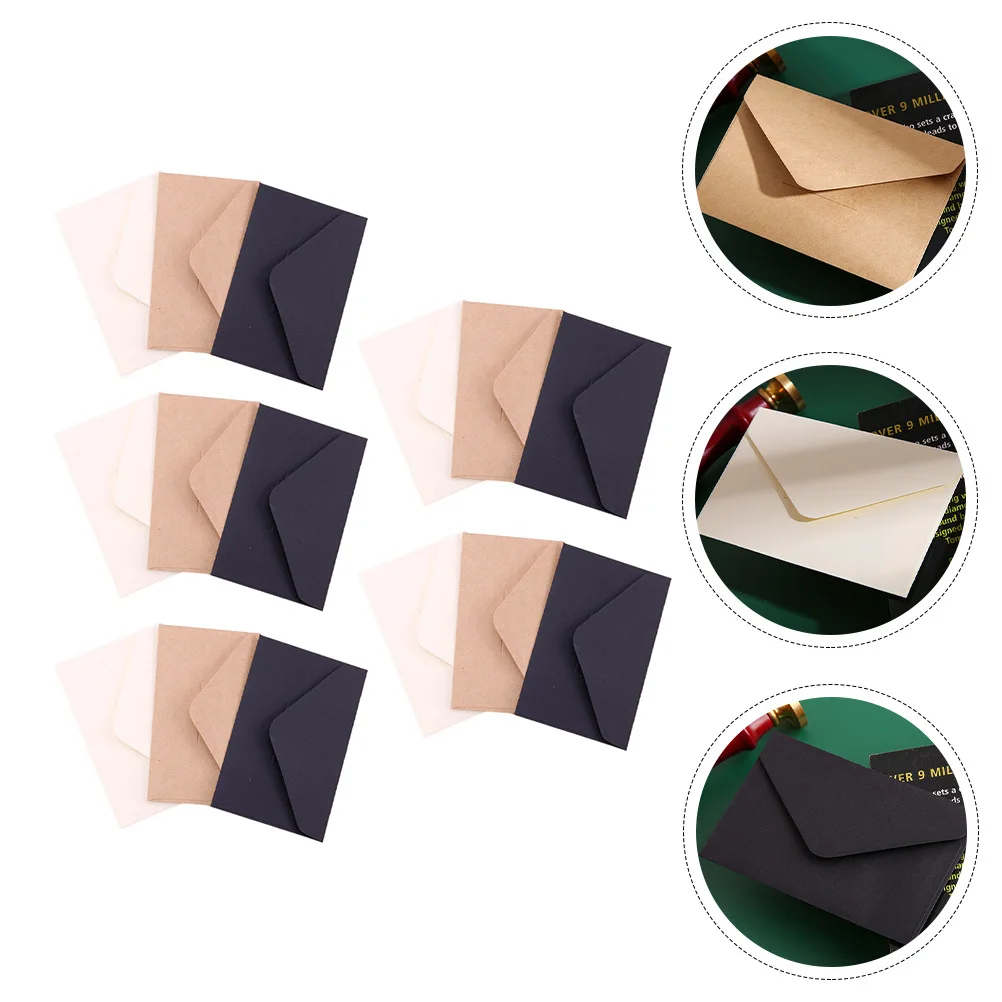 30Pcs Retro Envelopes Adorable Envelopes High-Quality Kraft Paper Storage Envelope for Letters Invitations