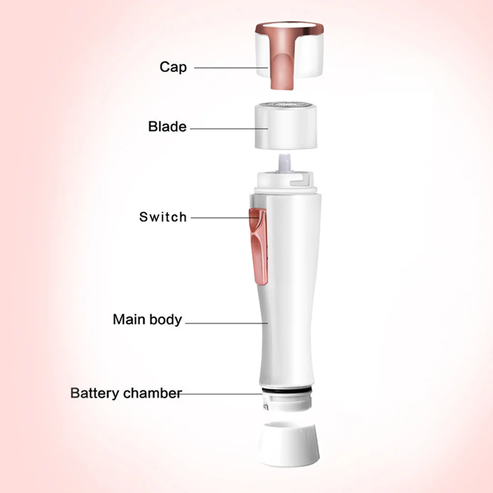 Electric Shaver Women's Cordless Waterproof Body Hair Trimmer White Painless Bikini Epilator Facial Hair Removal