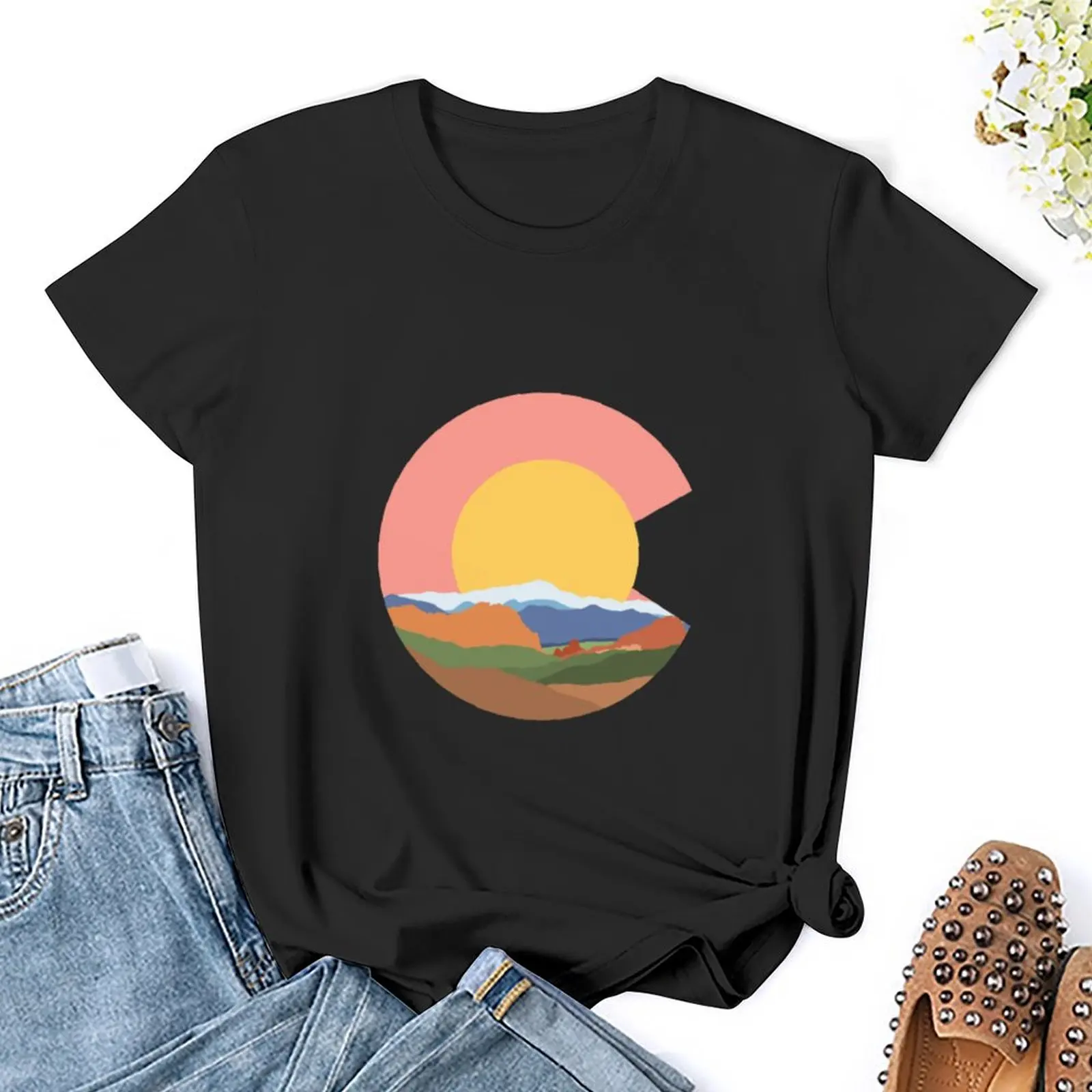 Garden of the Gods Colorado Design T-Shirt koszulka z nadrukiem zwierzęcym dla dziewczynek bluzka topy koreańska modna koszulka dla kobiet