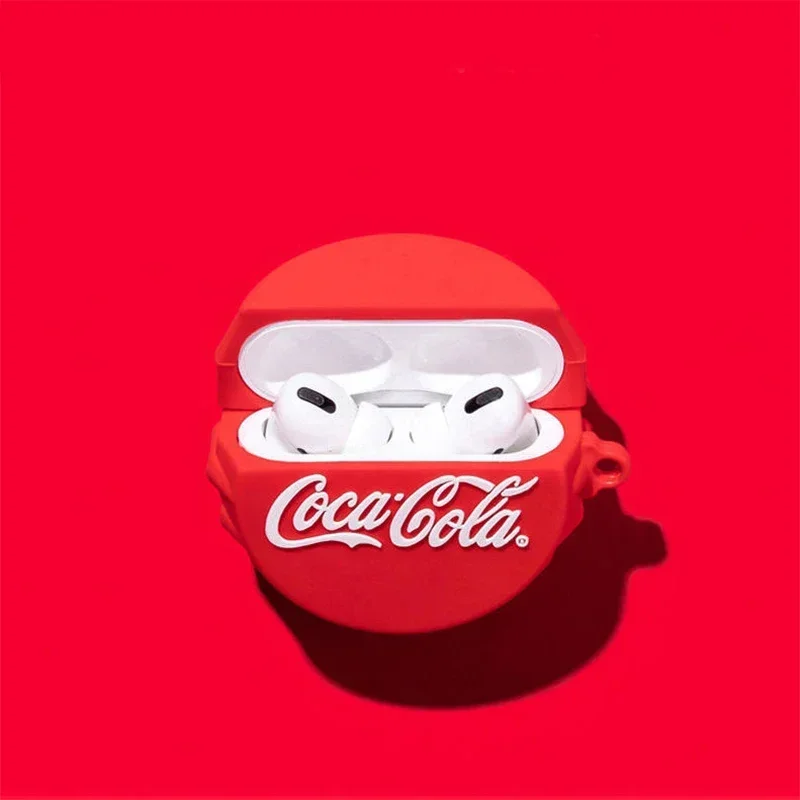 Creative beverage bottle Coca-Cola for Airpods pro case Apple earphone case Airpods1/2 Bottle cap Beverage tank Silica gel case