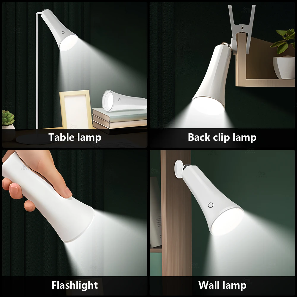 Rechargeable Study Desk Lamp Office Night Light Dimmable Led Light Bedside Touch Reading Table Lamp Eye Protection for Student