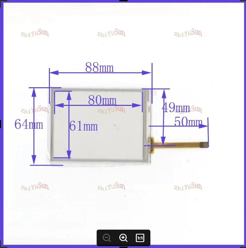 

ZhiYuSun 88mm*64mm inch 4056Touch Screen Glass FOR Collector touch screen this is3.5 inch 4 wire resistive Touch Panel