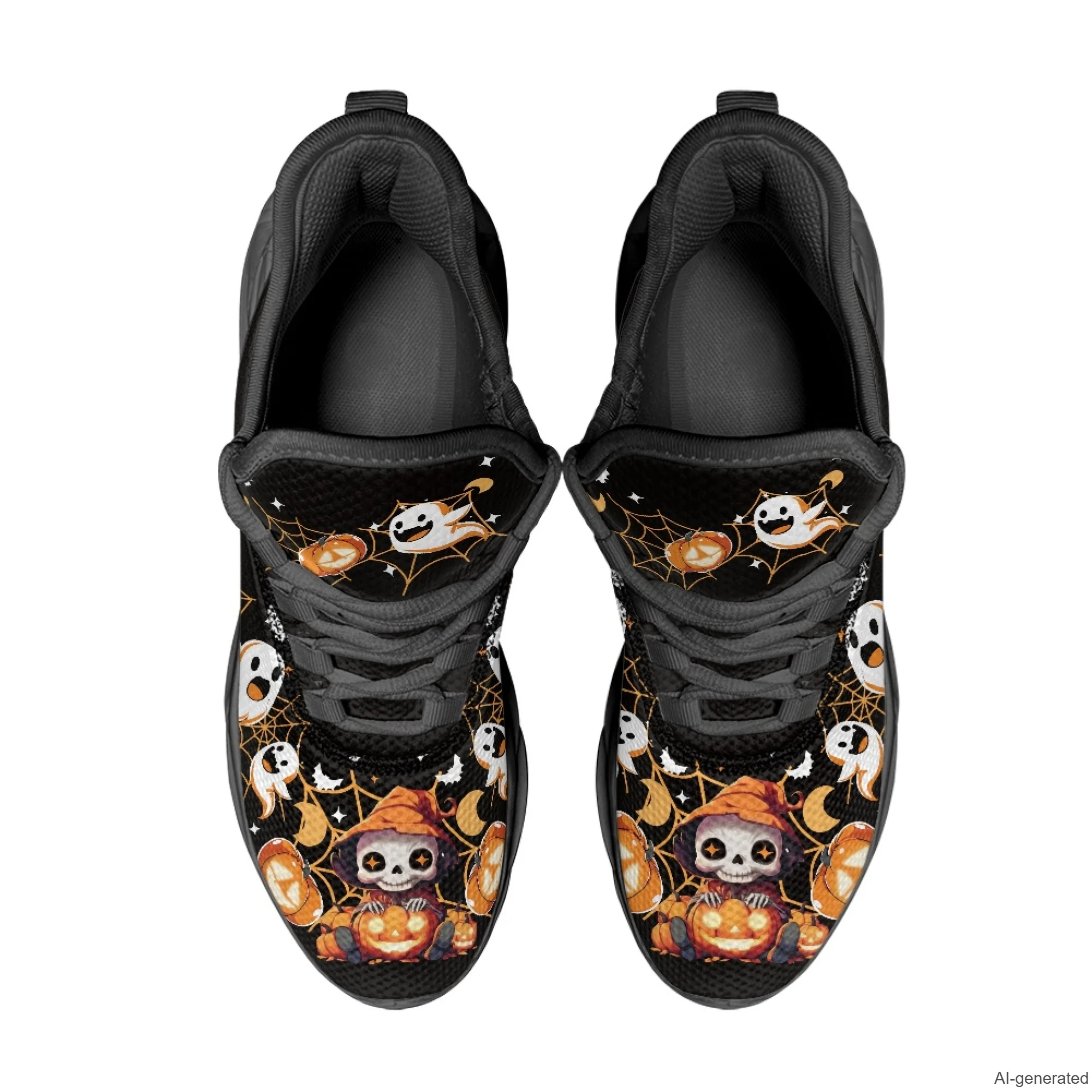 XIXIRIMIDO Max Soul Shoes Halloween Ghosts Print Running Shoes for Men Casual Fashion Women Snakers Walking Shoes 35-48