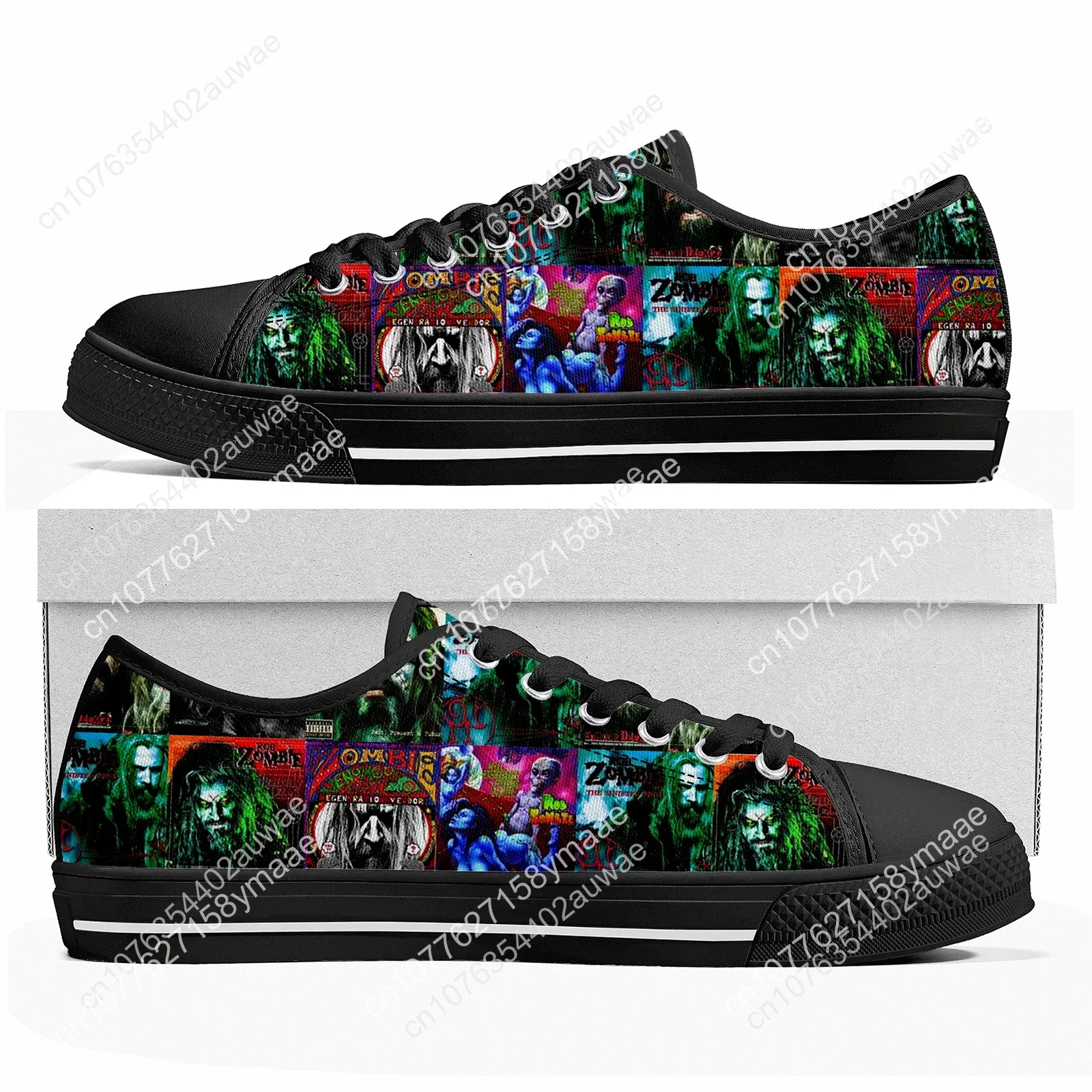 Rob Zombie Rock Singer Low Top High Quality Sneakers Mens Women Teenager Children Canvas Sneaker Casual Couple Shoes Custom Shoe