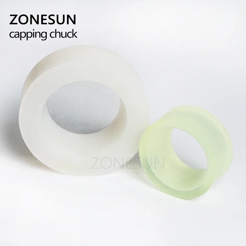 ZONESUN Capping Machine Chuck Rubber Mat for Capper 28-32mm 38mm Round Plastic Bottle with Security Ring Silicone Capping Chuck